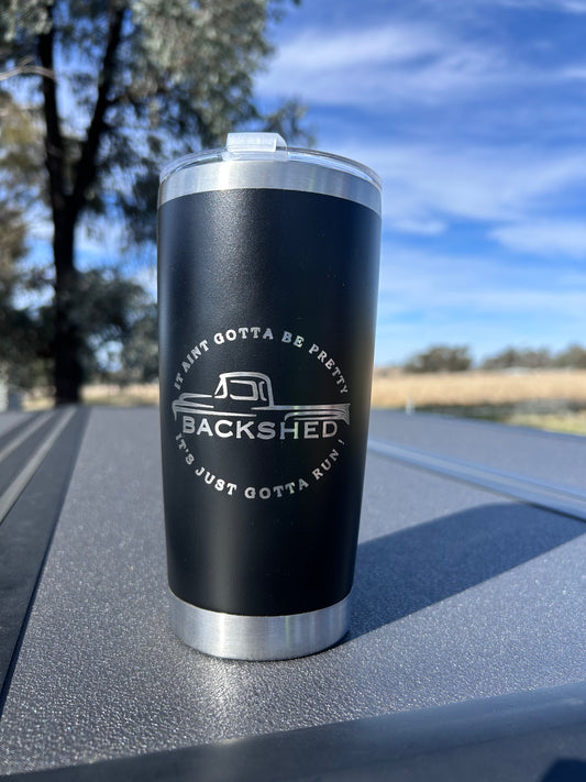 Reusable coffee mug Ain’t gotta be pretty style.