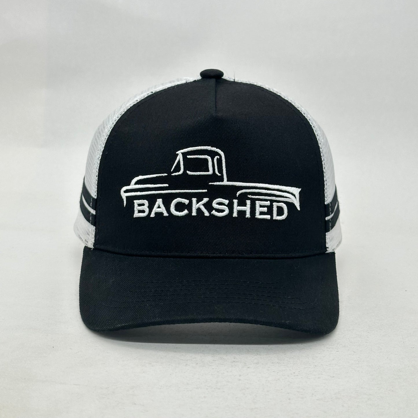 Black & white Backshed Trucker Cap