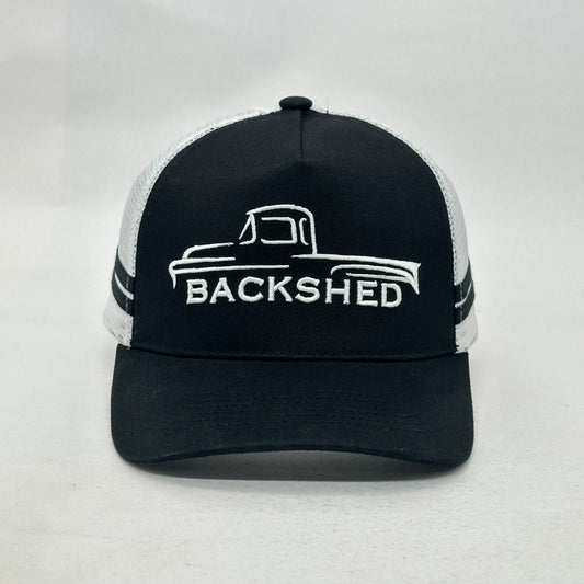 Black & white Backshed Trucker Cap