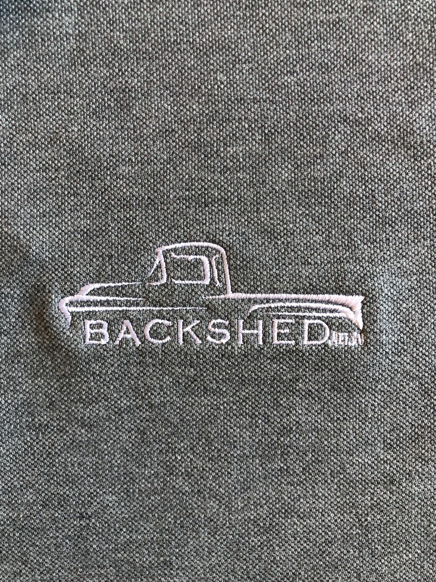 Backshed Polo Shirt Embroidered logo 10x5cm