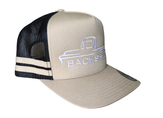 Backshed Two Stripe Trucker Khaki / Black